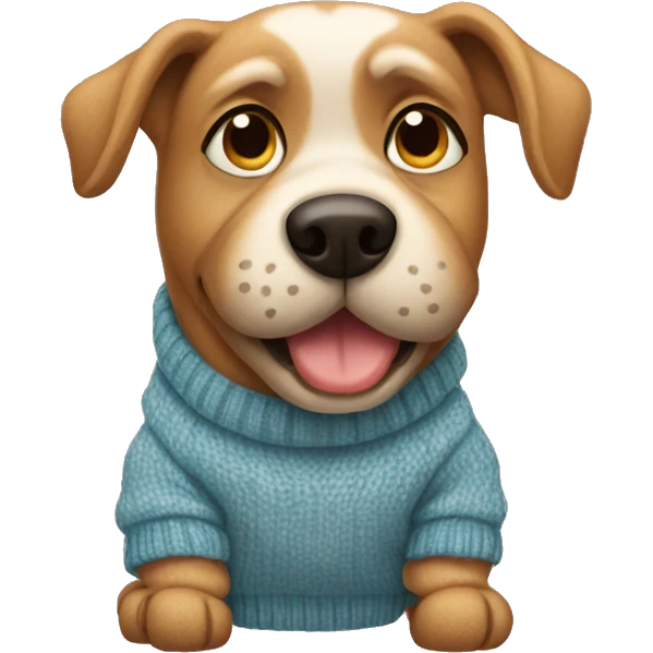 Dog wearing sweter emoji