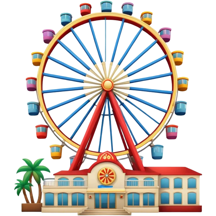 A hotel on a Ferris wheels emoji