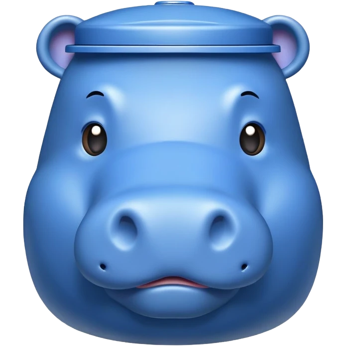 Hippo recycling bin emoji