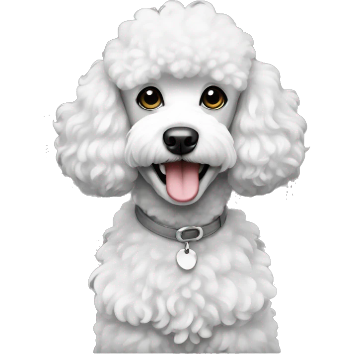 Black and white poodle emoji