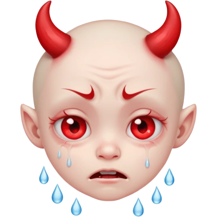 Crybaby cute littile demon  emoji