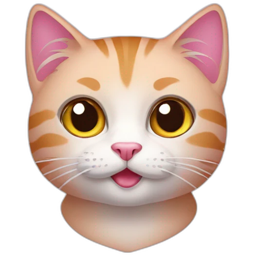 Cat pink emoji