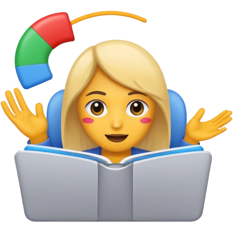 a single bimoji showing the action of contact us emoji
