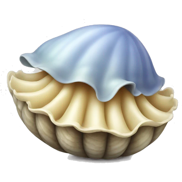 Clam with ruffles coming out of the opening emoji