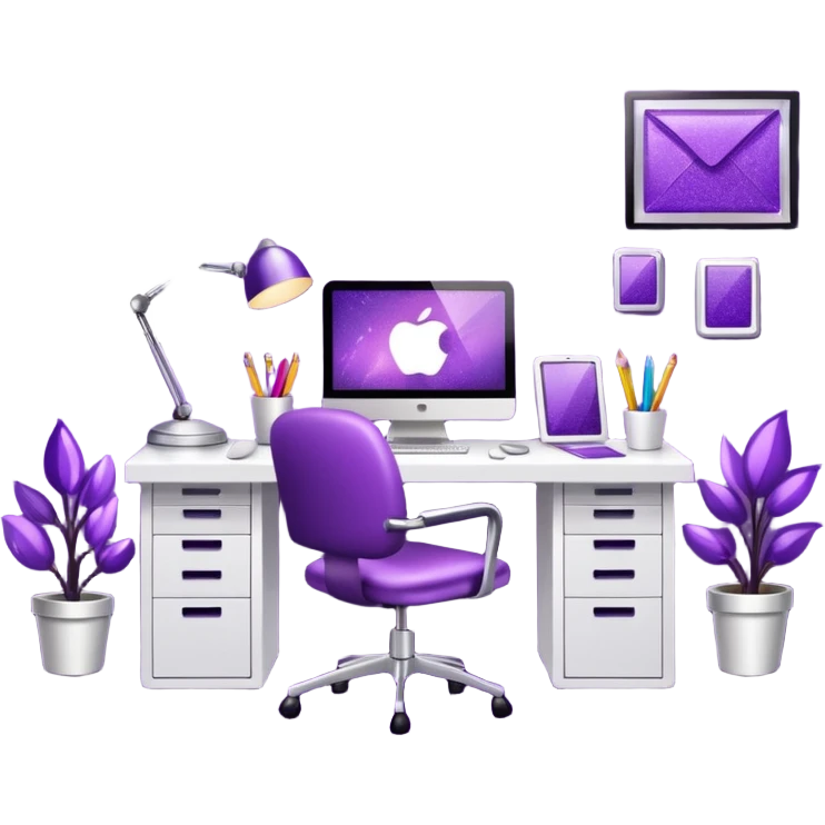 Purple Glitter office emoji