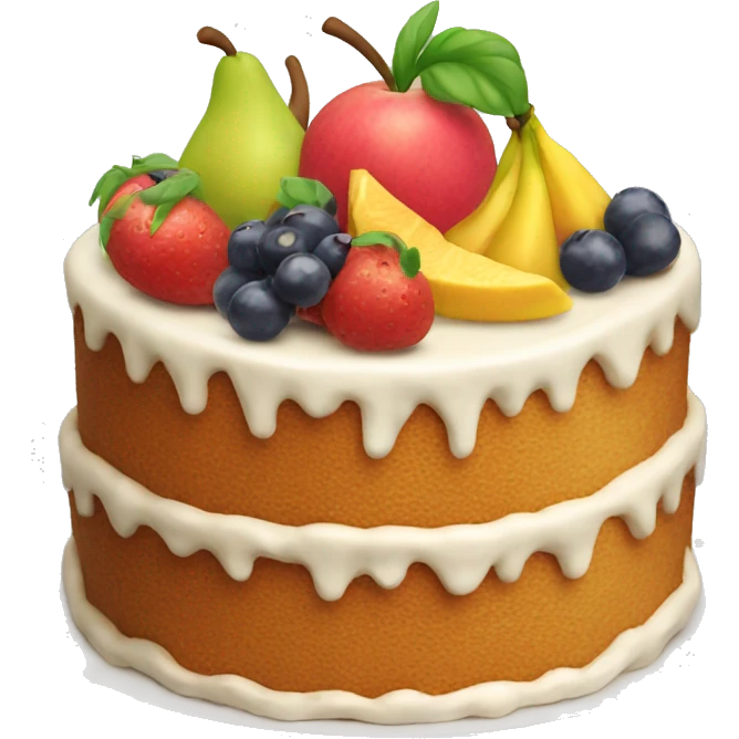 Fruit birthday cake  emoji