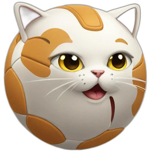 cat is playing ball emoji