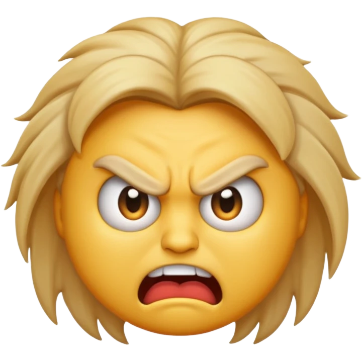 Angry emoji pulling hair  emoji