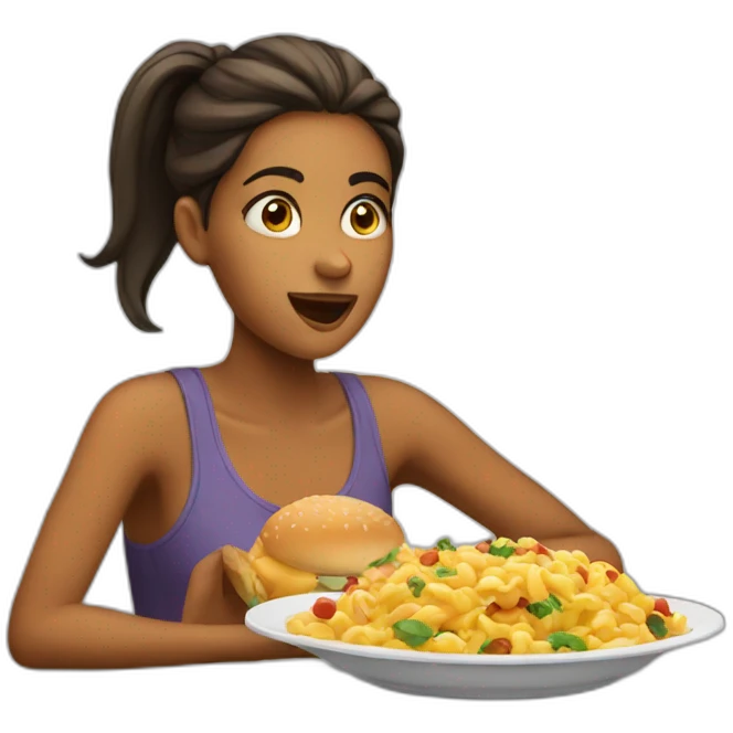 Girl hungry emoji