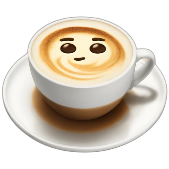 cappucino on counter emoji
