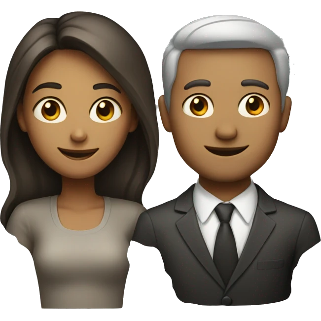 A man and a woman who look similar emoji