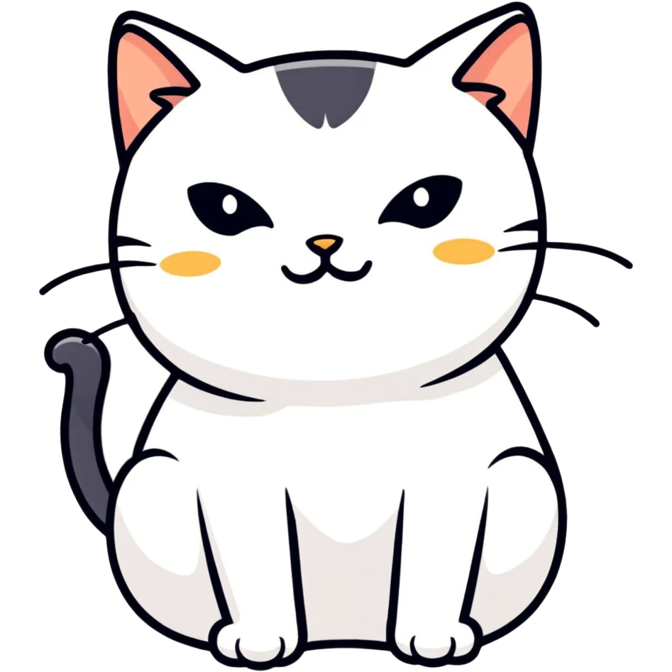 A cat peeing emoji
