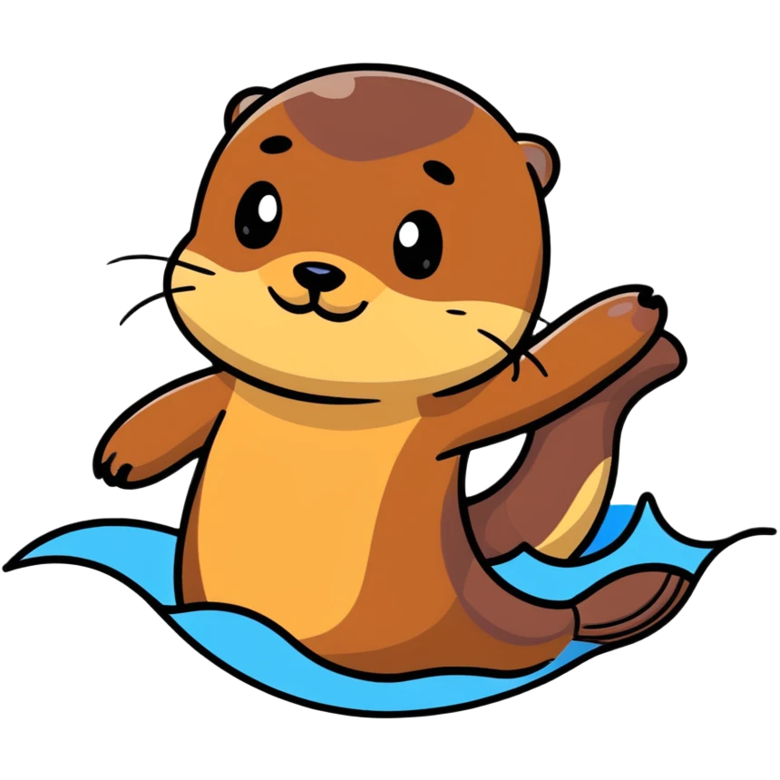 Cute otter emoji