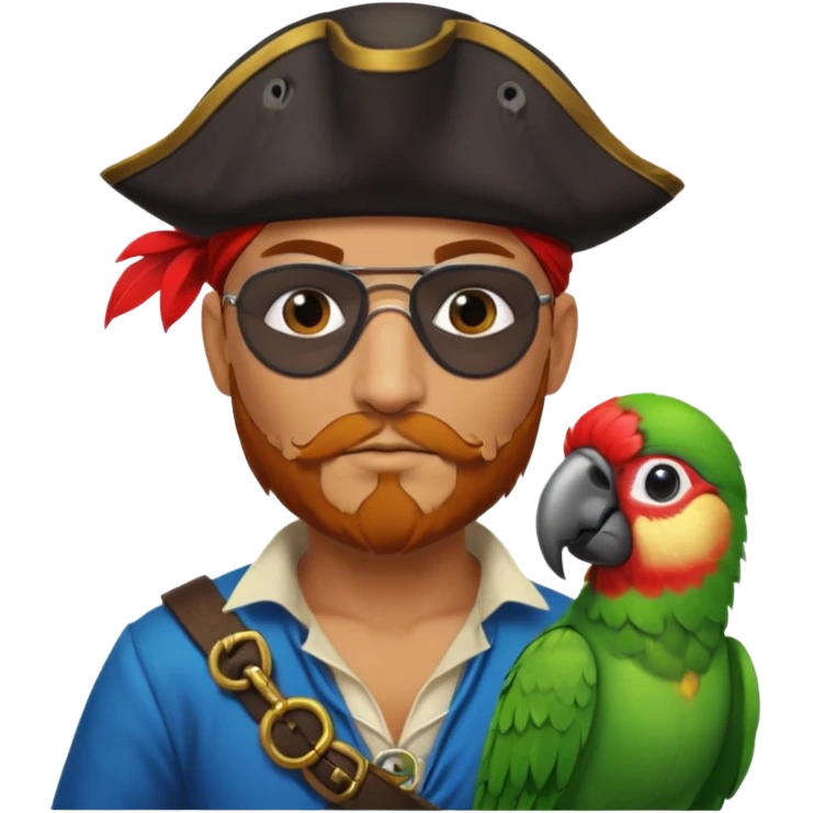 pirate and parrot emoji