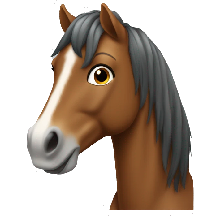 Caballo con pelo emoji