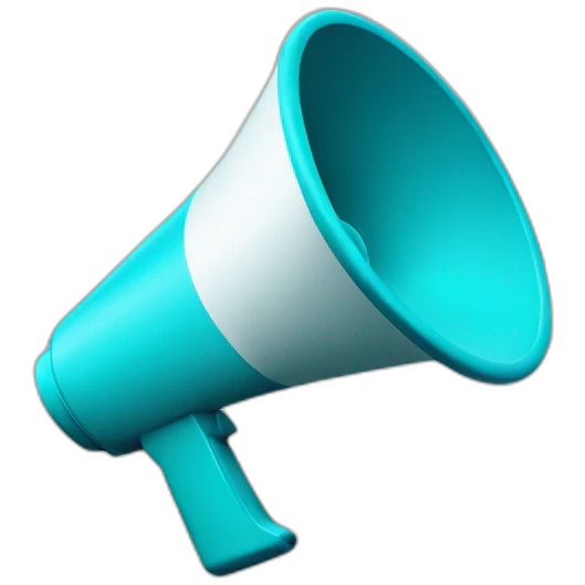 megaphone cyan emoji