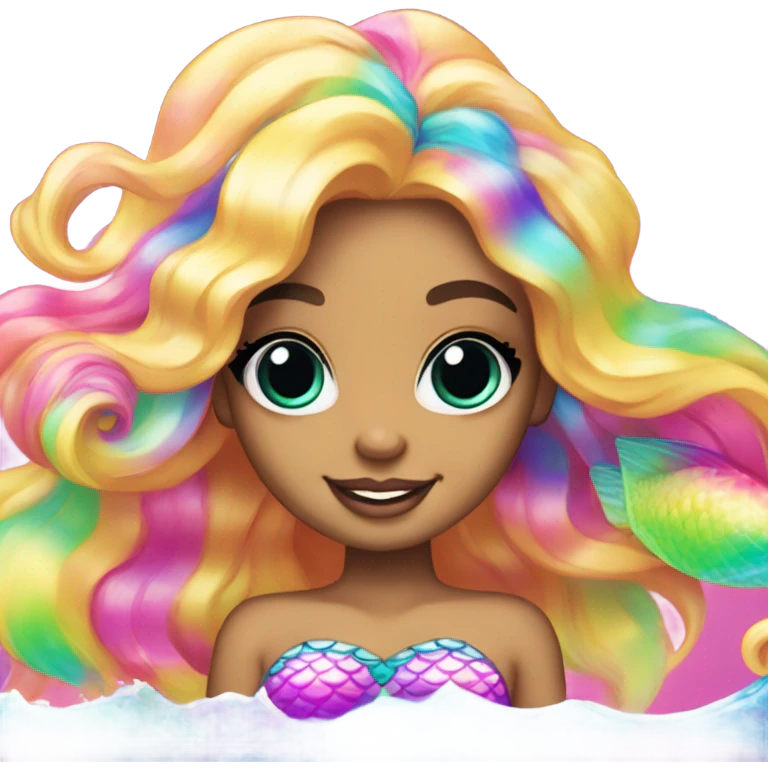 Lisa frank light skin mermaid emoji