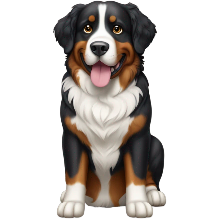 Bernese mountain dog without tan color emoji