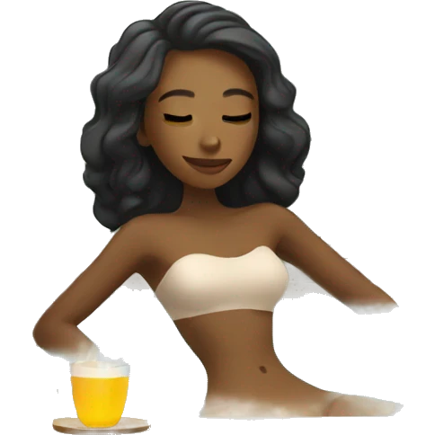 Girl relaxing in spa emoji