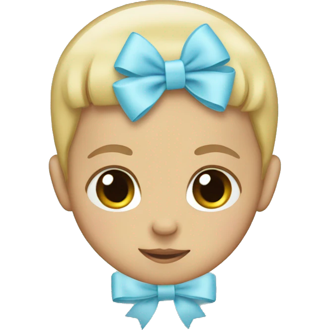 Baby blue bow emoji