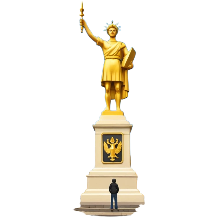 The Statue of Independence on Main Square in Ukraine emoji