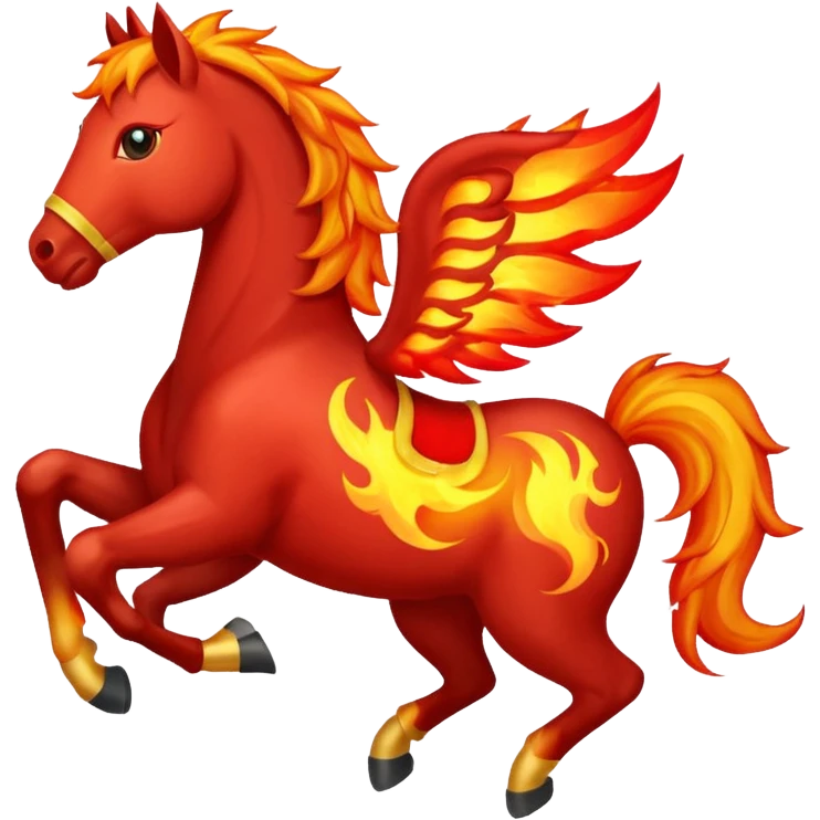 red fire horse emojis emoji