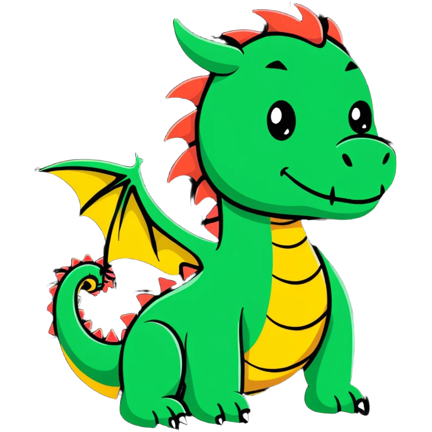 dragon, mythical creature with scales and wings emoji