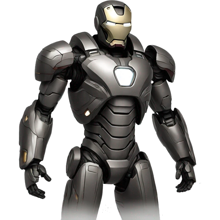 war machine full-body in ironman, front view emoji