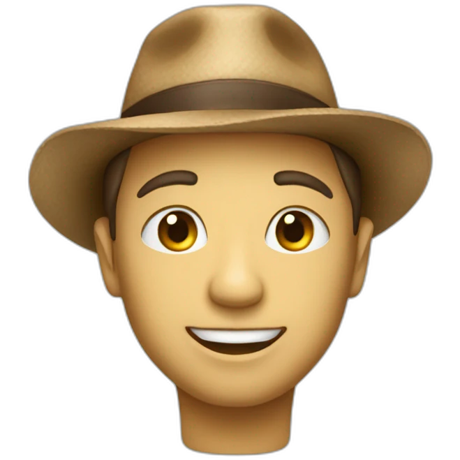 chat avec un chapeau emoji