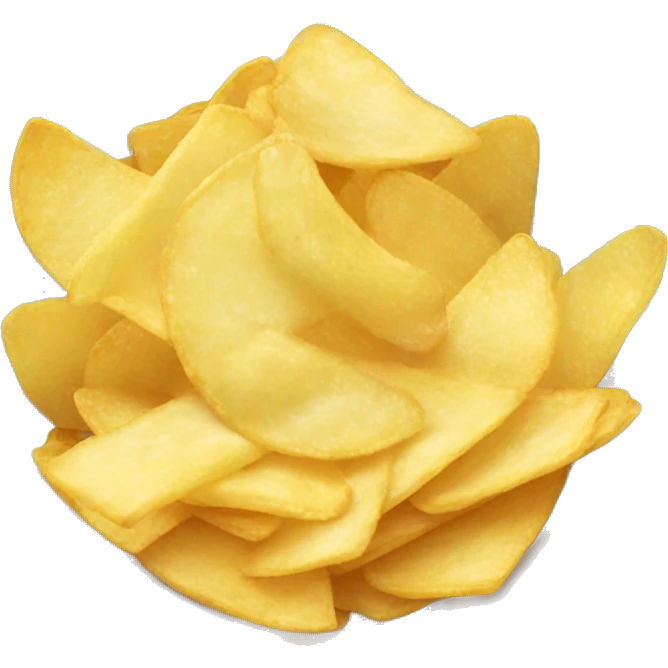 a white bowl filled with chips  emoji