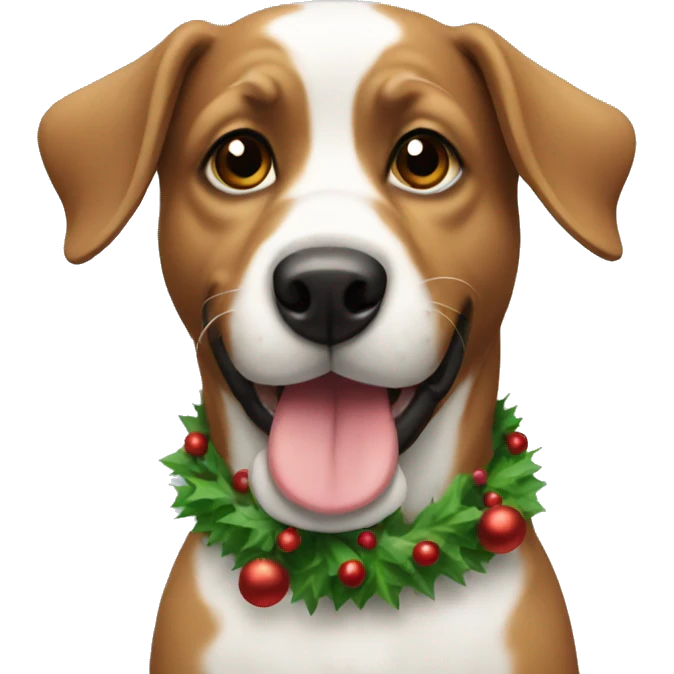 christmas dog emoji