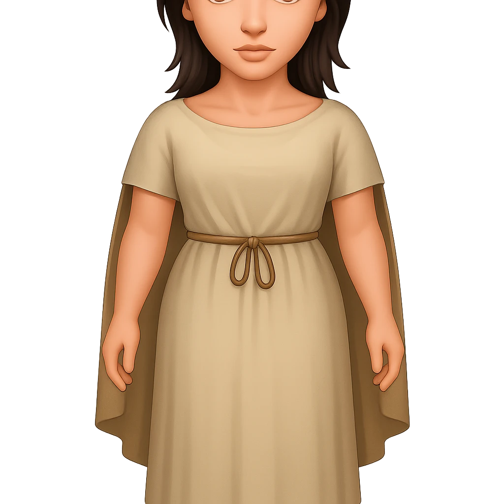 Front view of Mary Magdalene's bare feet, no sandals, in emoji style with transparent background, matching the style and proportions from the reference image. emoji