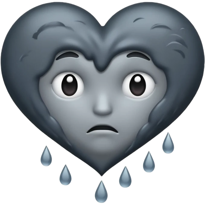 heart with a dark rain cloud emoji