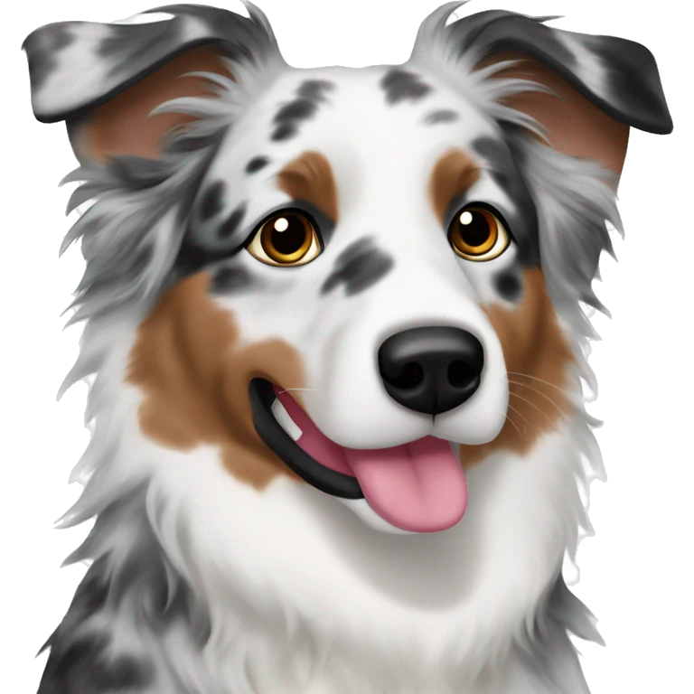 Merle patter Australian Shepherd no white or brown only grey and black  emoji
