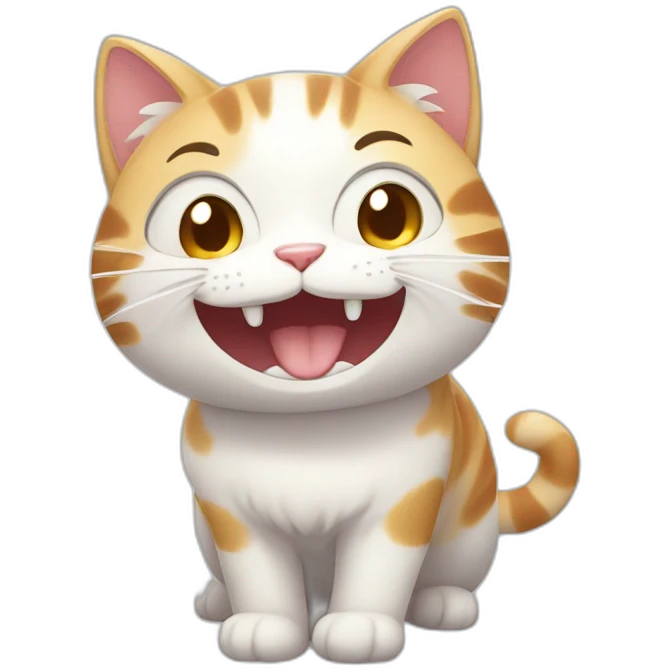 excellent cute anime happy smile cat emoji