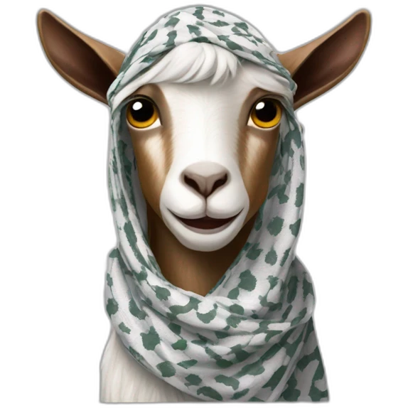 goat wearing Keffiyeh emoji