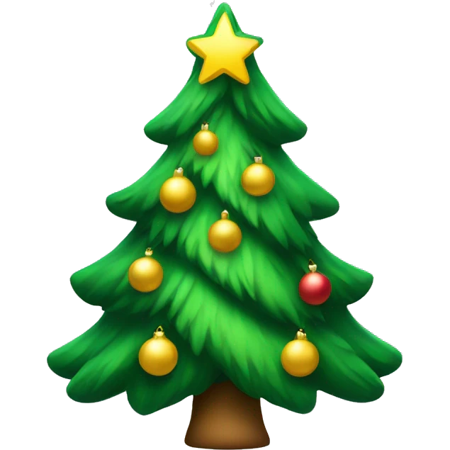 Cute Christmas tree emoji