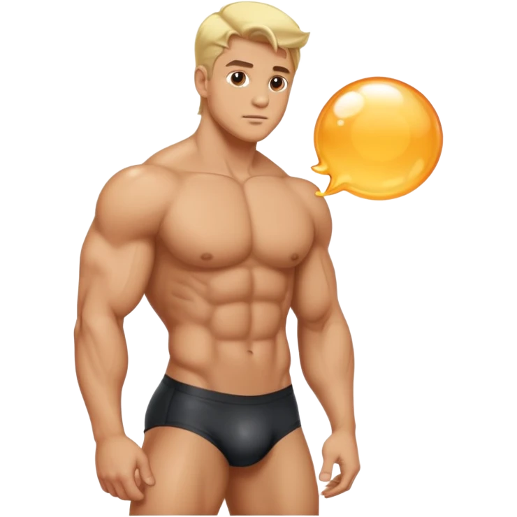 Blonde man  bubblebutt emoji