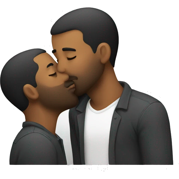 Men kissing emoji