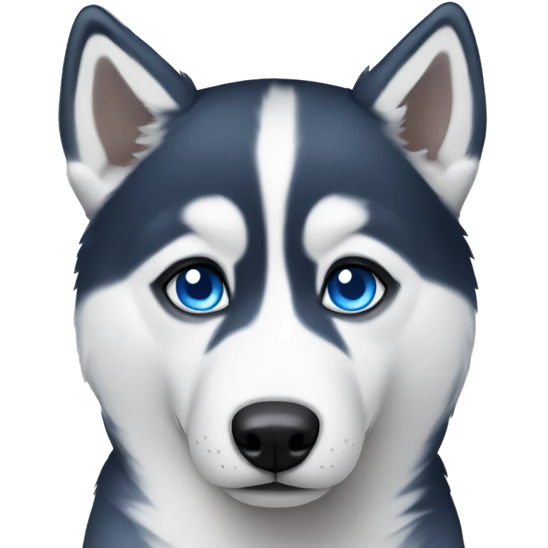 Husky with blue eyes emoji