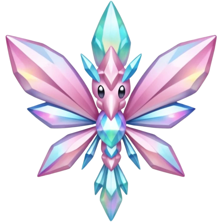 Shiny glittery pastel colorful iridescent Diancie-Palkia-Amaura-Aurorus-aesthetic-fusion emoji