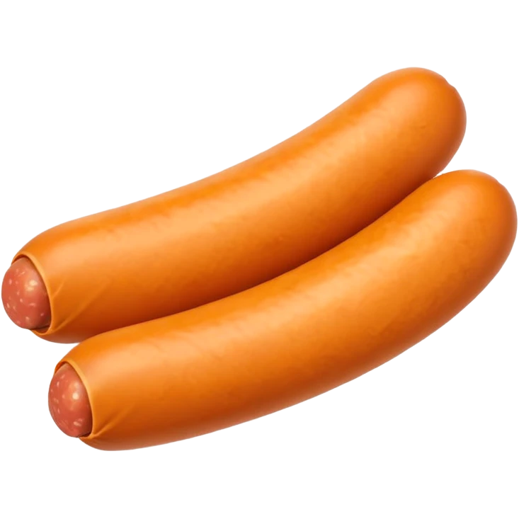 orange cylindrical pieces sausage shaped on each end with no lines emoji
