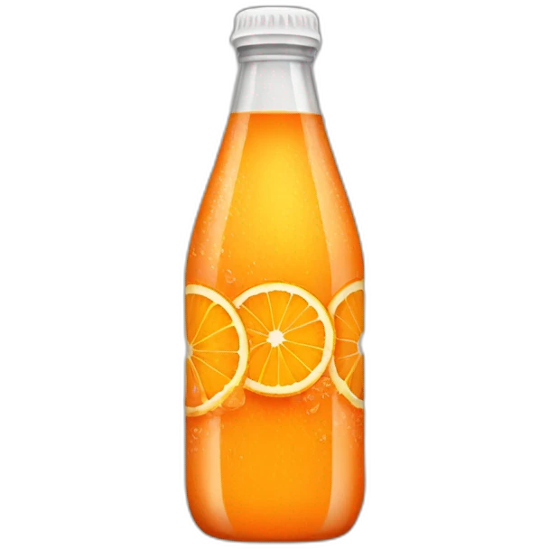 bottle of orange soda emoji