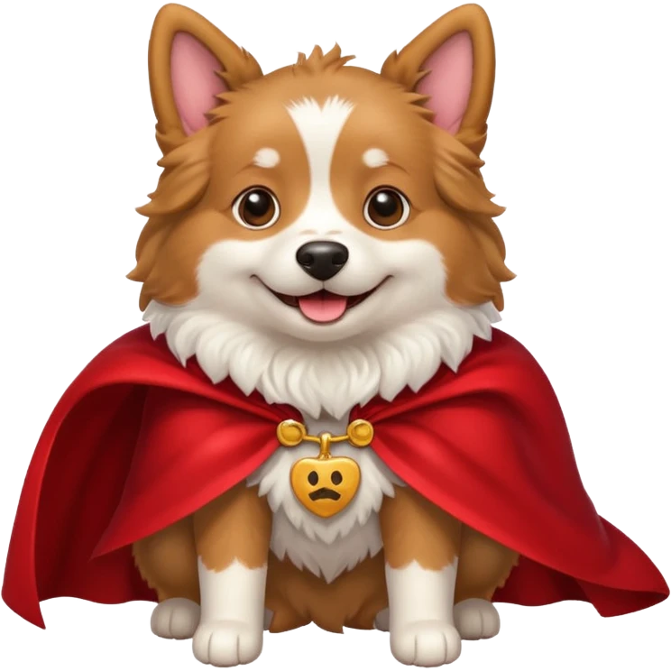 Dog wearing a cape  emoji