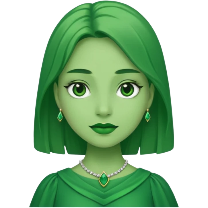 green dress character. emoji