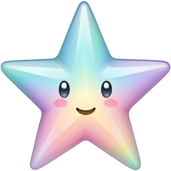 Pastel transparent star emoji