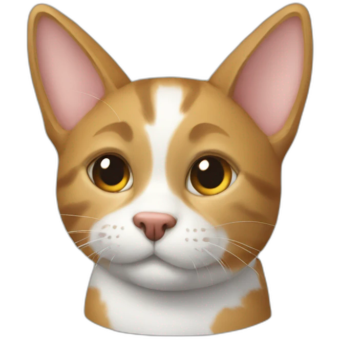 Un chat sur un chien emoji
