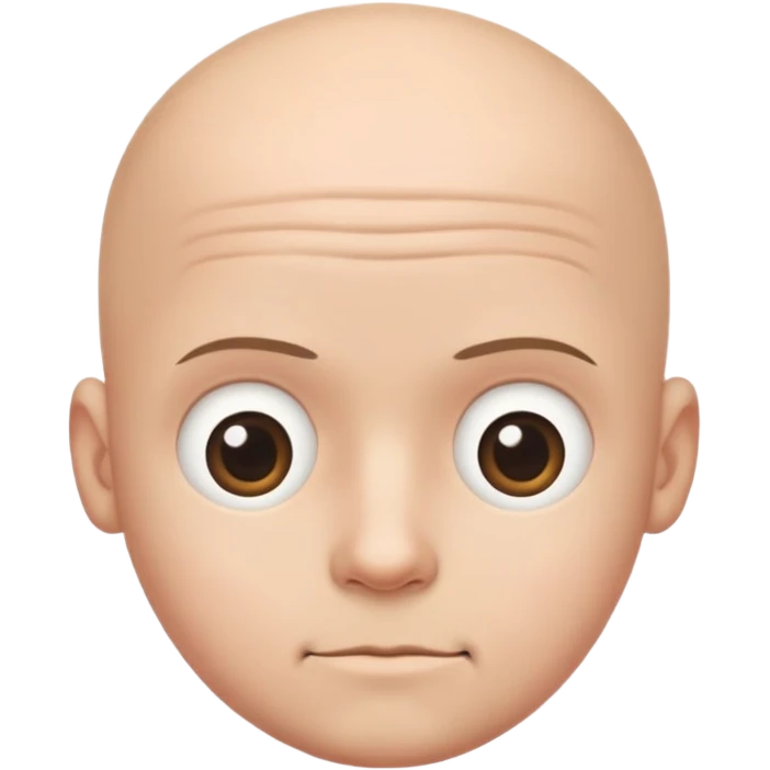 TINY BUILT MAN BALD HEAD cross eyes emoji