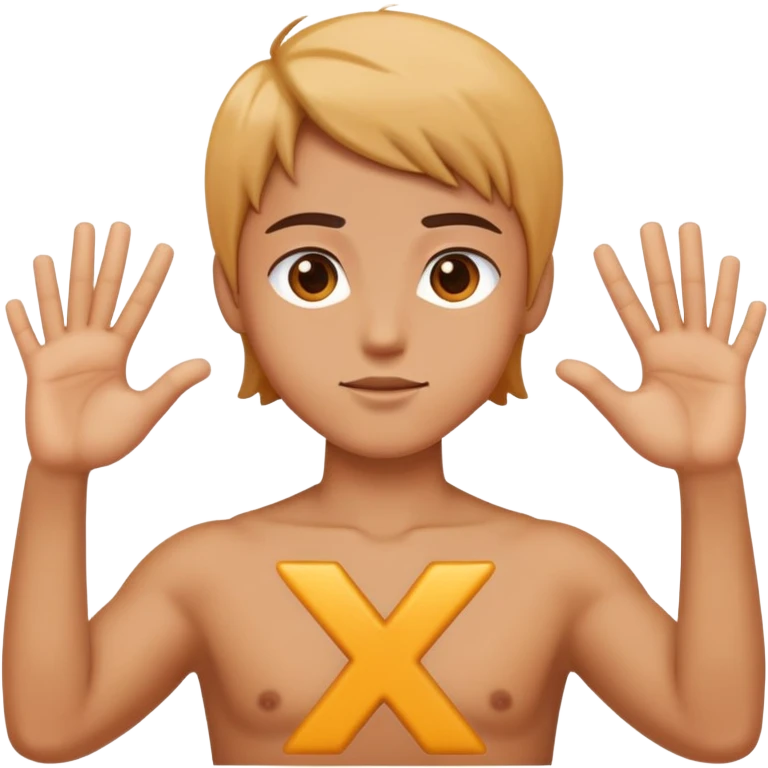 Making an x with your arms emoji