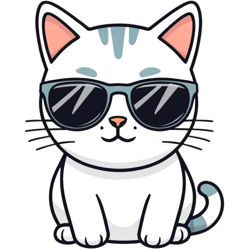 Cat with sunglasses emoji